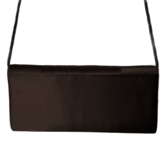 Crossbody Bag by Jessica McClintock Angel Satin Black NWT - Picture 5 of 7